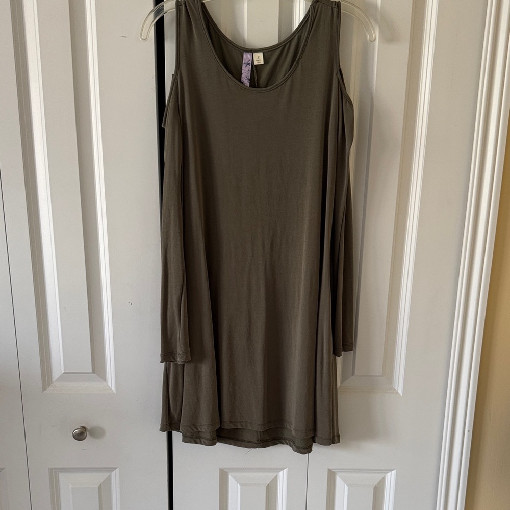 Olive Green Women's Cold Shoulder Top